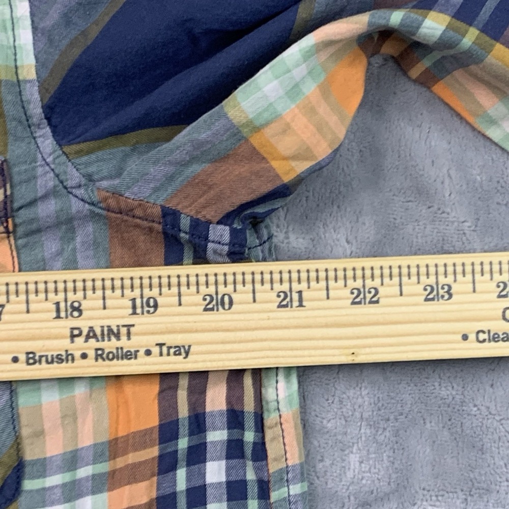 Denim Supply Ralph Lauren RL Utility Women's Large Orange Blue Green Plaid Shirt - Picture 5 of 8